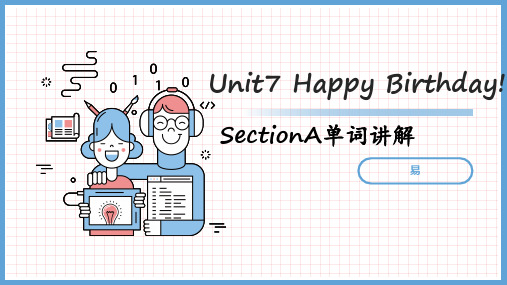 Unit7HappyBirthday!(SectionA)单词讲解课件人教版英语七年级上册