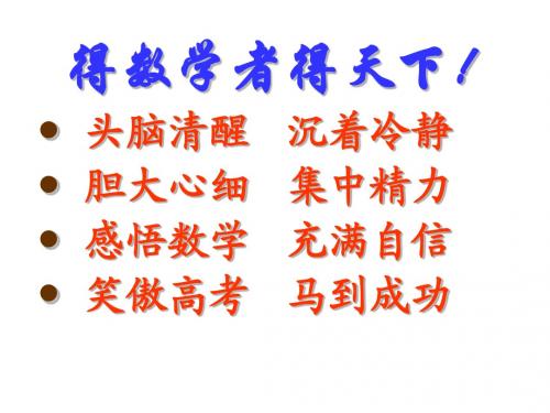2016高考数学考前指导课件