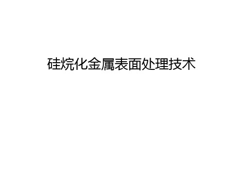 硅烷化金属表面处理技术学习资料