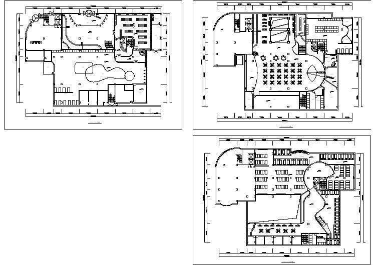 某多层豪华洗浴中心全套建筑施工设计cad图纸（含洗浴中心一层平面图）