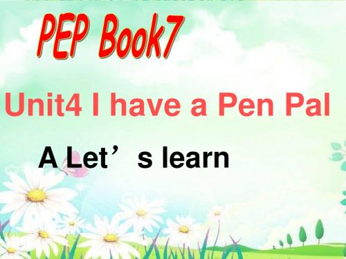 人教版(PEP)六年级英语上册新版PEP小学英语六年级上册Unit4_A_let's_learn课件