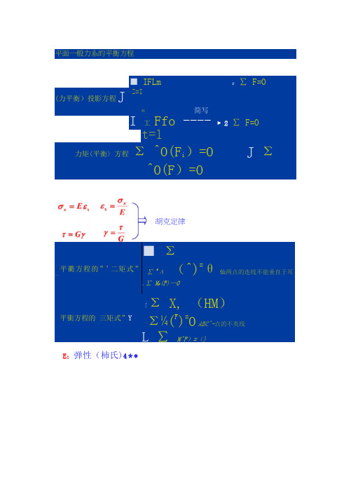 工程力学(静力学与材料力学)公式整理