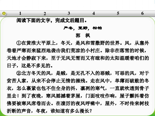 【步步高】广东省高考语文大一轮复习讲义 第二部分 散文阅读 考点提升练一课件 粤教