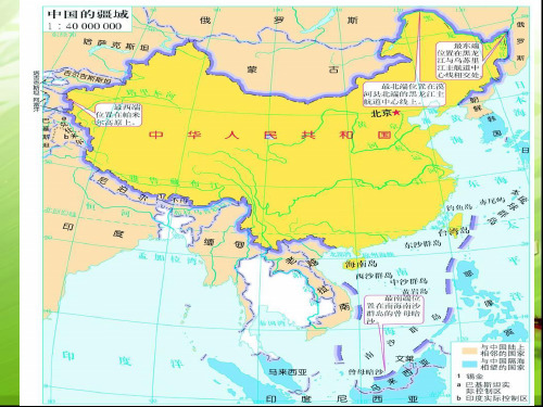 经典中国地形图、山脉走向图及政区空白图.ppt