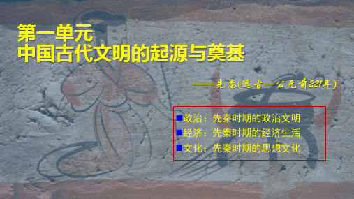 中国古代文明的起源与奠基——先秦(远古一公元前221年)课件-高三历史一轮复习