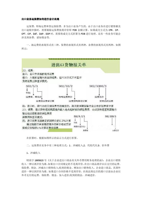 出口业务运保费如何进行会计处理