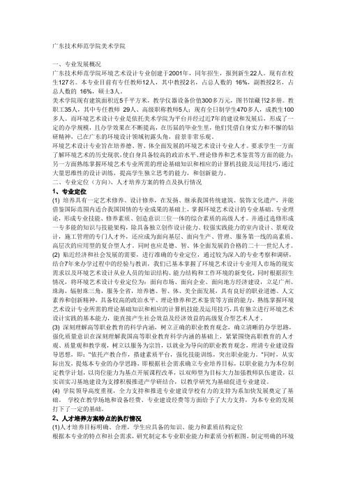 环境艺术设计方向专业建设总结报告