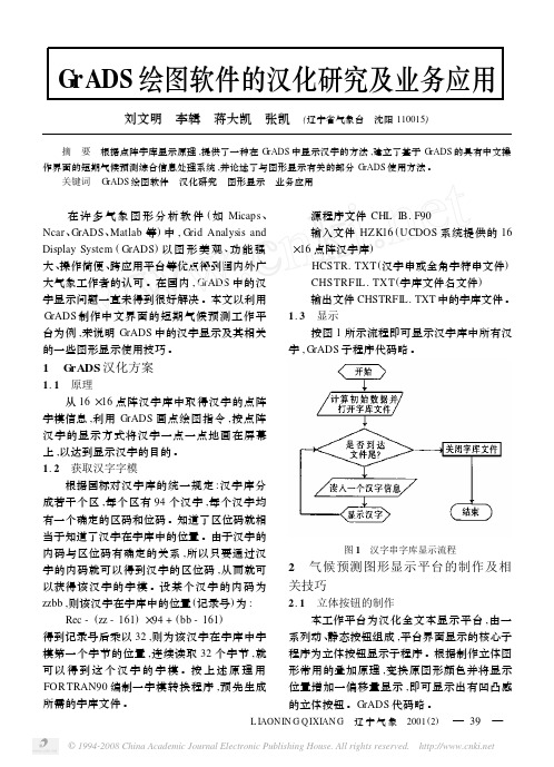 GrADS绘图软件的汉化研究及业务应用