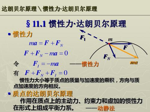 理力11(动力学-李卓球)-达朗贝尔原理