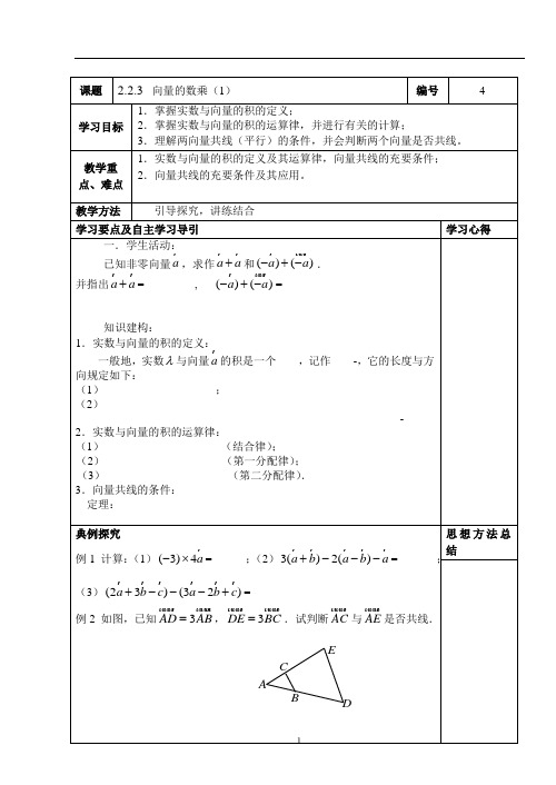 4向量的数乘(1)