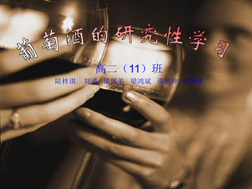 葡萄酒的研究性学习