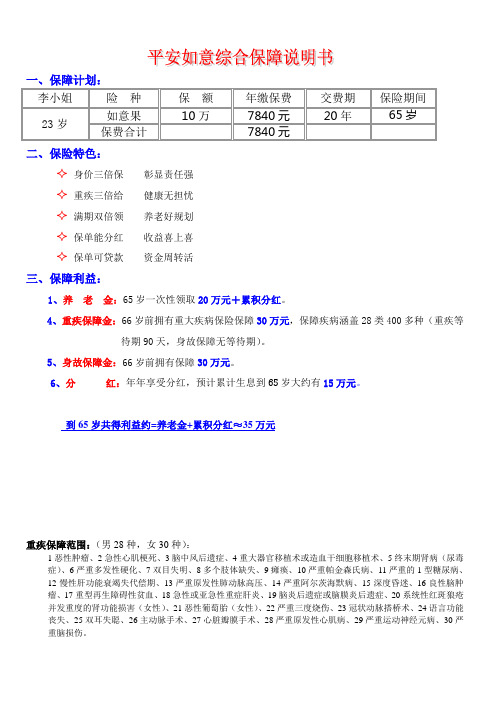 鑫祥、逸享人生计划说明201005