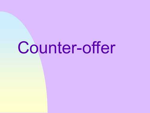 Counter-offer