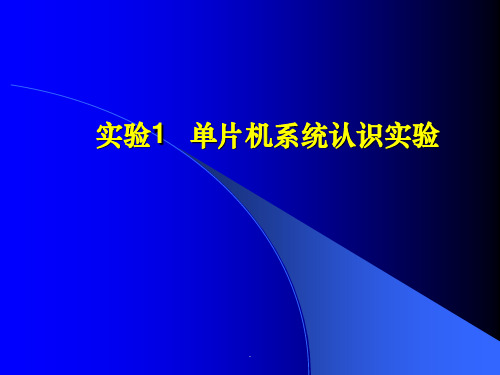 实验1单片机系统认识实验ppt课件