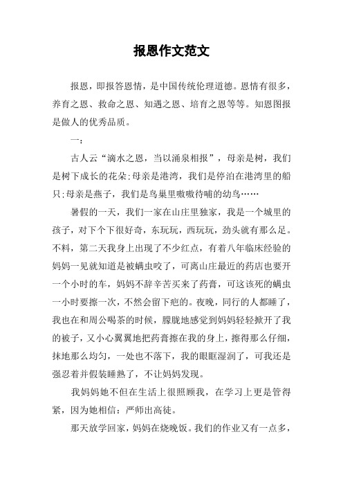 报恩作文范文