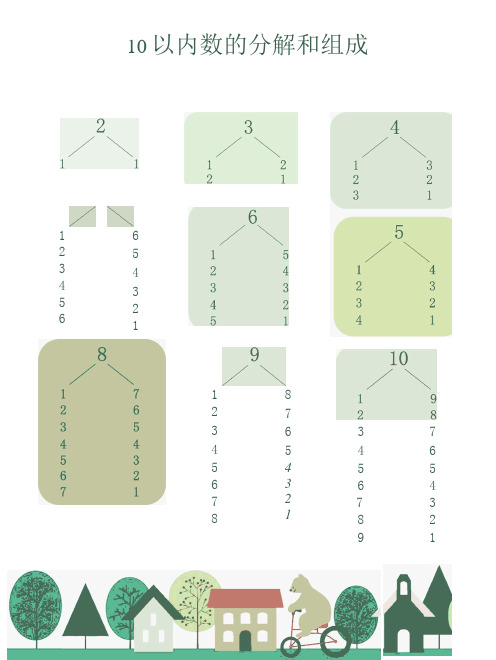 10以内数的分解和组成
