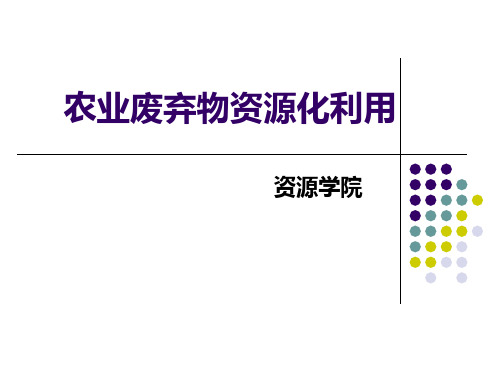 农业废弃物资源化利用技术