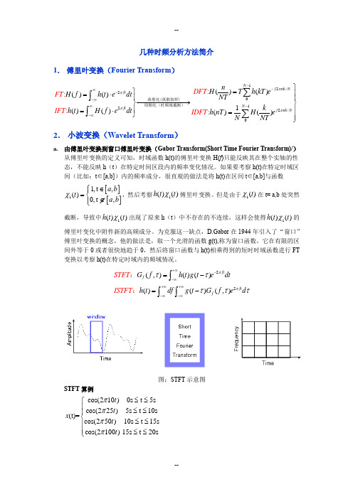 时频分析方法综述