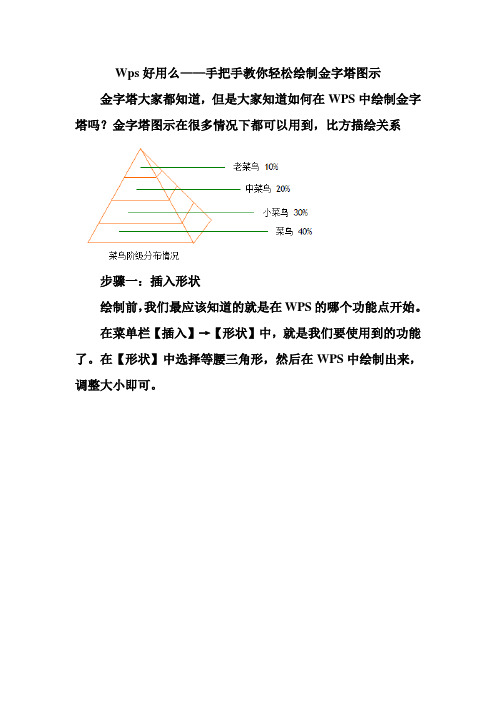 wps好用么——手把手教你轻松绘制金字塔图示