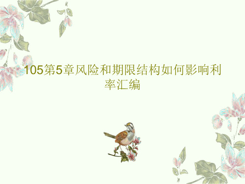 105第5章风险和期限结构如何影响利率汇编PPT共51页