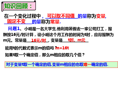 八年级上册数学7.2认识函数第1课时课件