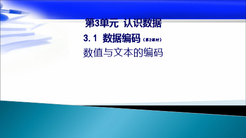 数值与文本的编码数据编码最好课件