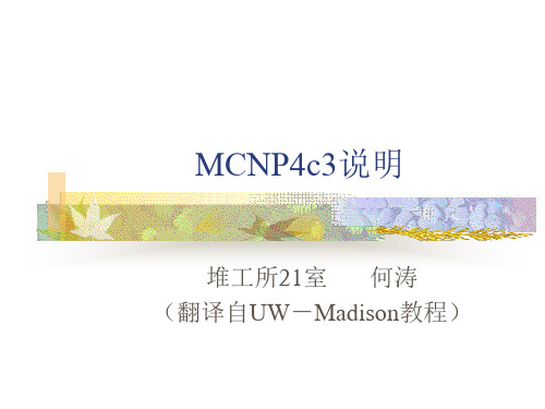 MCNP4C说明书中文PPT