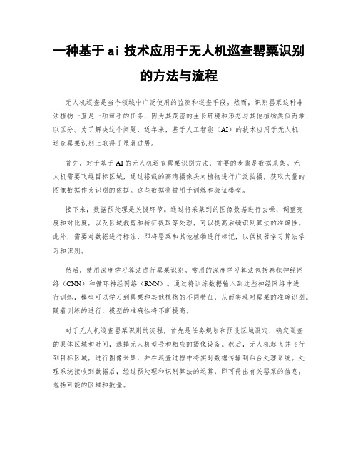 一种基于ai技术应用于无人机巡查罂粟识别的方法与流程