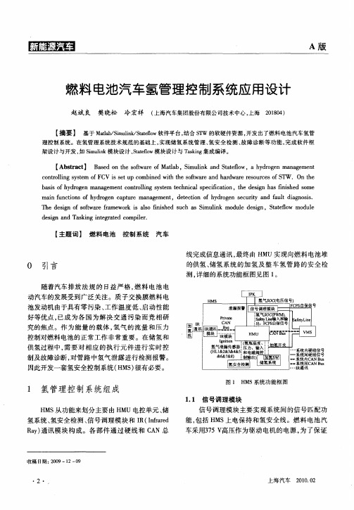 燃料电池汽车氢管理控制系统应用设计