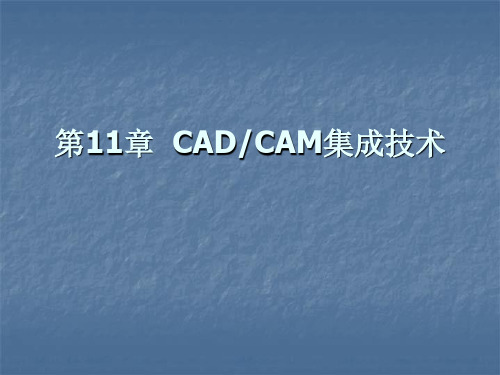 第11章  CADCAM集成技术