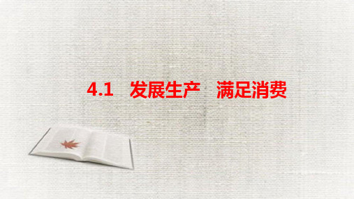 高中政治人教版必修一经济生活4.1发展生产 满足消费课件(共17张PPT)