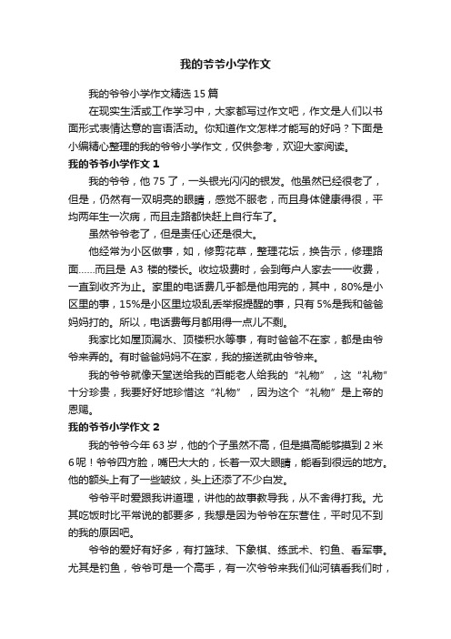 我的爷爷小学作文