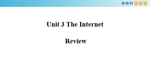 【新教材】Unit 3 The Internet  Review 课件-人教版高中英语必修第二册(共22张PPT)