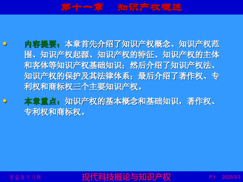 现代科技概论与知识产权  第11章