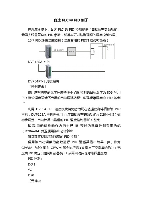 台达PLC中PID例子