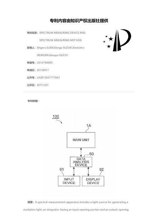 SPECTRUM MEASURING DEVICE AND SPECTRUM MEASURING M