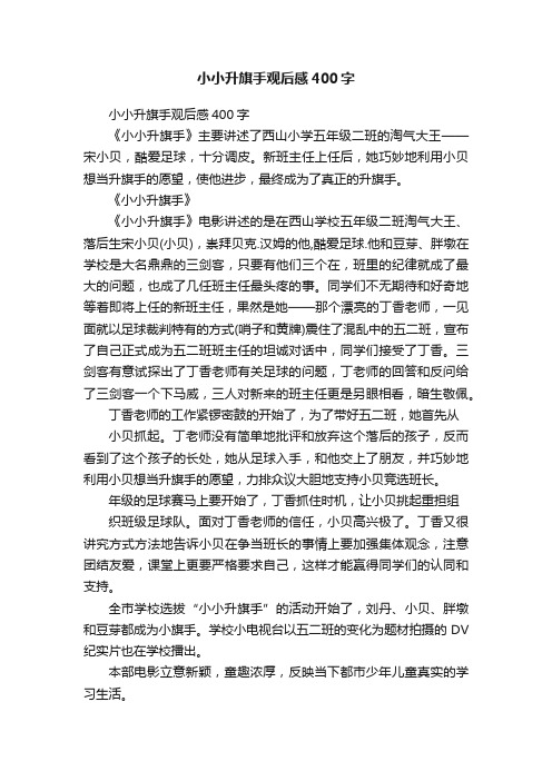 小小升旗手观后感400字