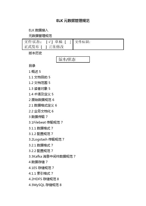 ELK元数据管理规范