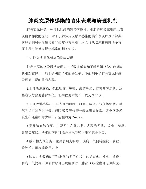 肺炎支原体感染的临床表现与病理机制