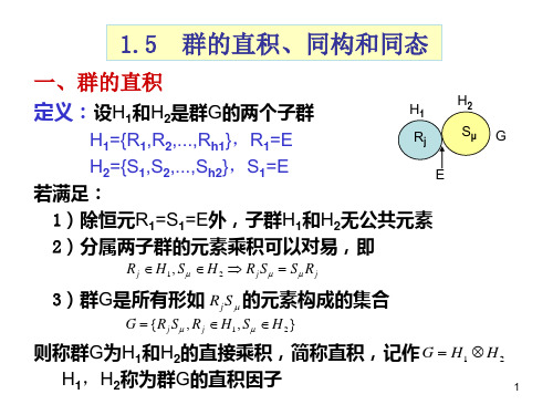 1.5群的直积同构同态