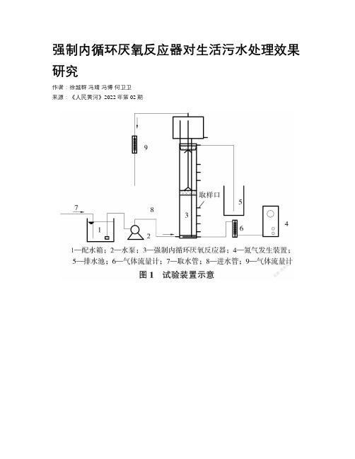 强制内循环厌氧反应器对生活污水处理效果研究