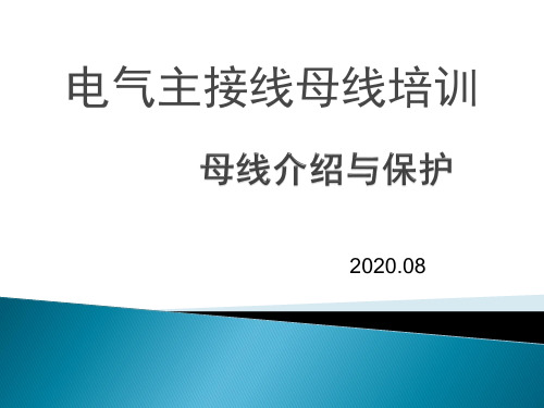 电气主接线母线介绍与保护