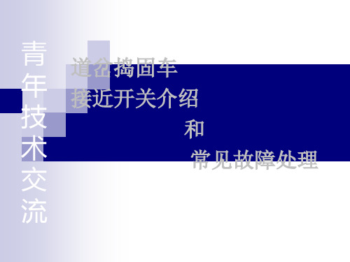 大型养路机械捣固车青年技术交流课件