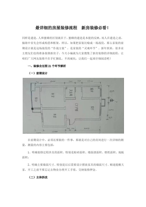 最详细的房屋装修流程