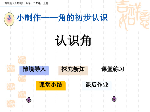 青岛版六三制小学二年级上册数学第三单元 角的初步认识 教学课件 认识角