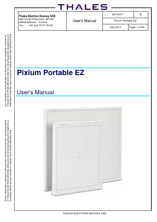 Pixium Portable EZ_User's Manual(用户手册)_62744317B