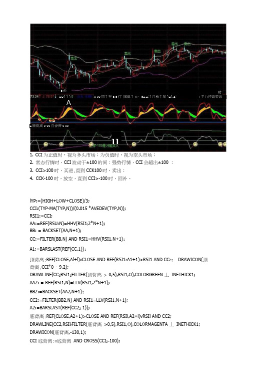 CCI上穿背离通达信指标公式源码.docx