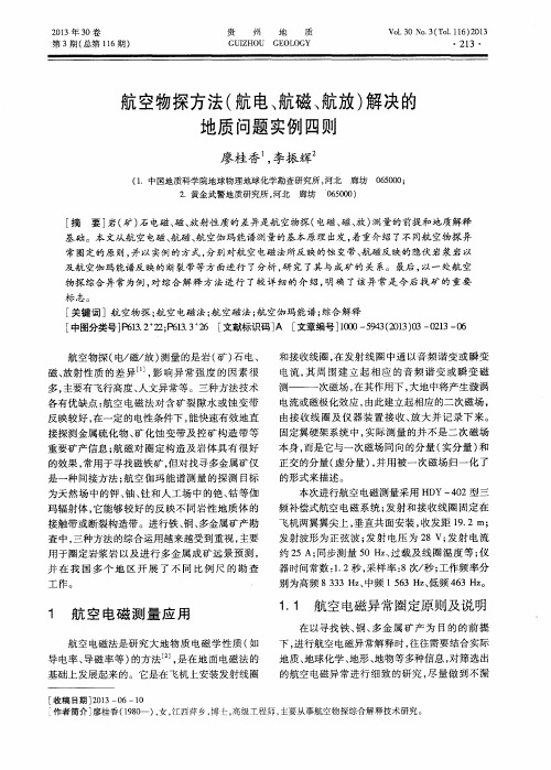 航空物探方法(航电、航磁、航放)解决的地质问题实例四则