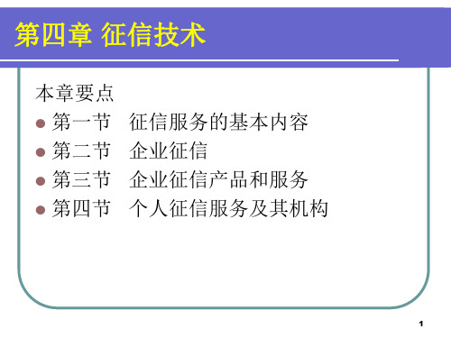 征信服务与征信技术培训讲义(ppt49张)