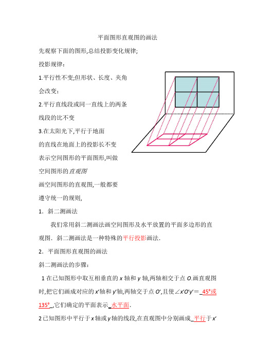 平面图形直观图的画法